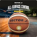 Vector X Basketball X-Pro 14 Panel Premium PU Material|Dual Tone Design|Woven Butyl Bladder|BBFI Approved|Rubber Moulded Indoor/Outdoor Match Ball|Official Size 6 for Women-Brown gallery image
