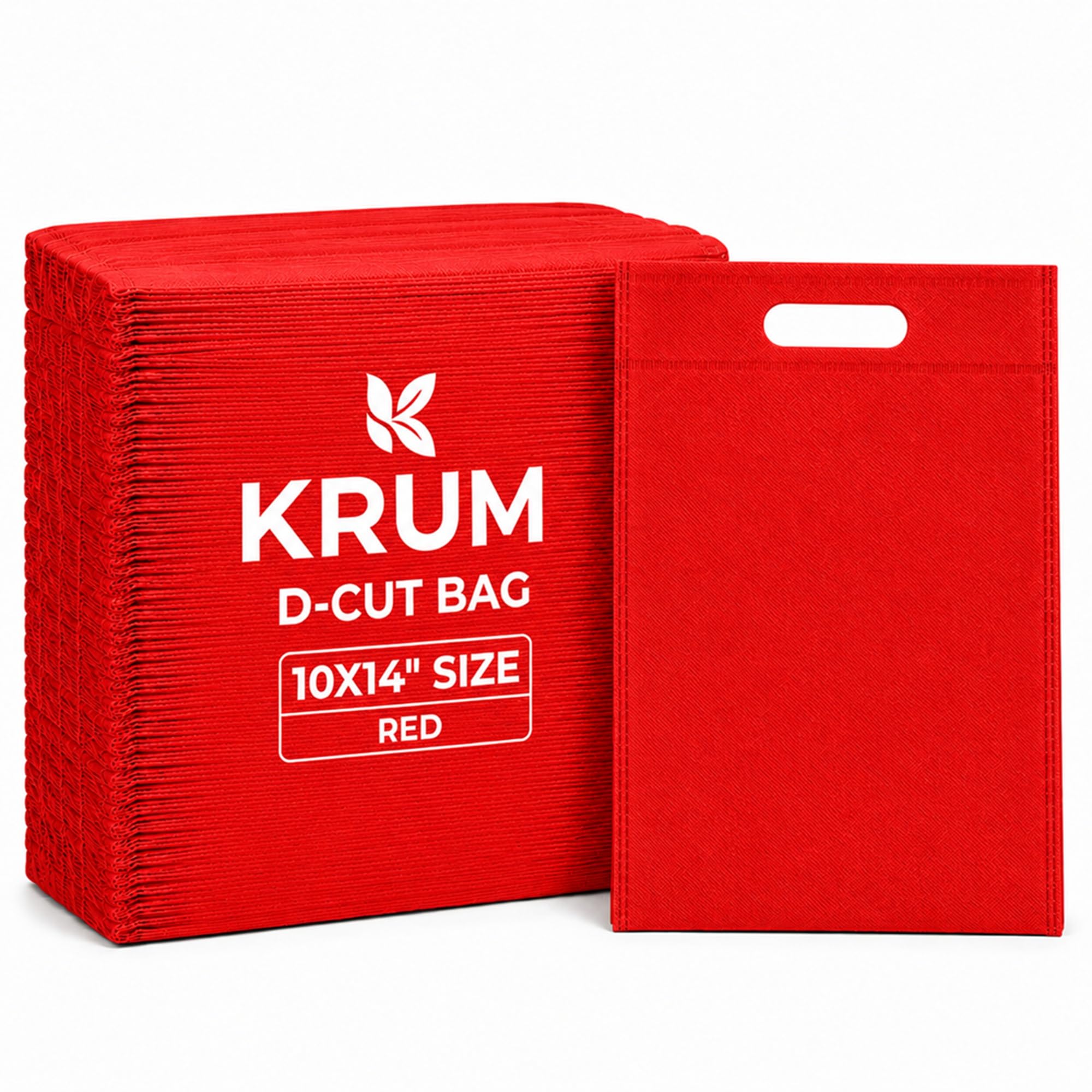krum RED Color D-Cut Cloth Carry Bag, Handle Bag, Shopping Bag, Daily Use Bag, Gift Bag-picture-16