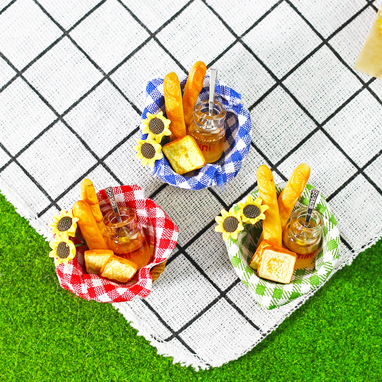 Amazon.co.jp: ミニチュアパンバスケット3点セット ミニピクニック Amazon.co.jp: ミニチュアパンバスケット3点セット ミニピクニック