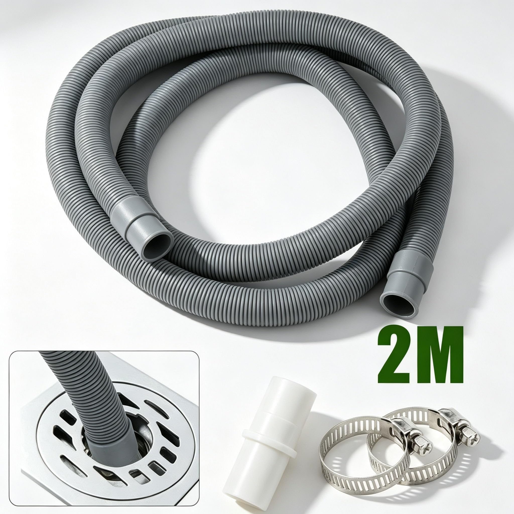 Tubo di scarico con rondella ispessita per Miele W1 WSR883WPS