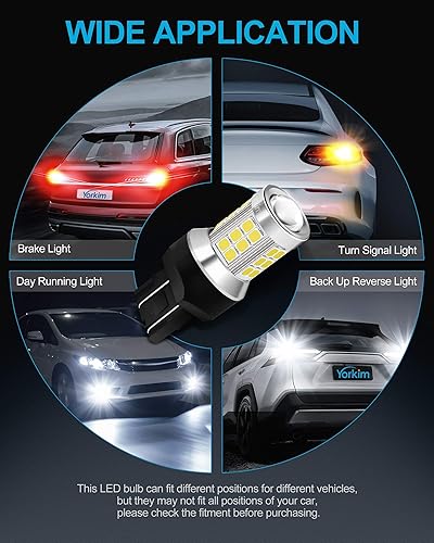 Miniatura 45 de Yorkim Bombilla LED 1157 roja 1157 bombilla de freno LED 2357 bombilla LED 2057 luces LED rojas 7528 BAY15D lámpara de repuesto para luces de freno