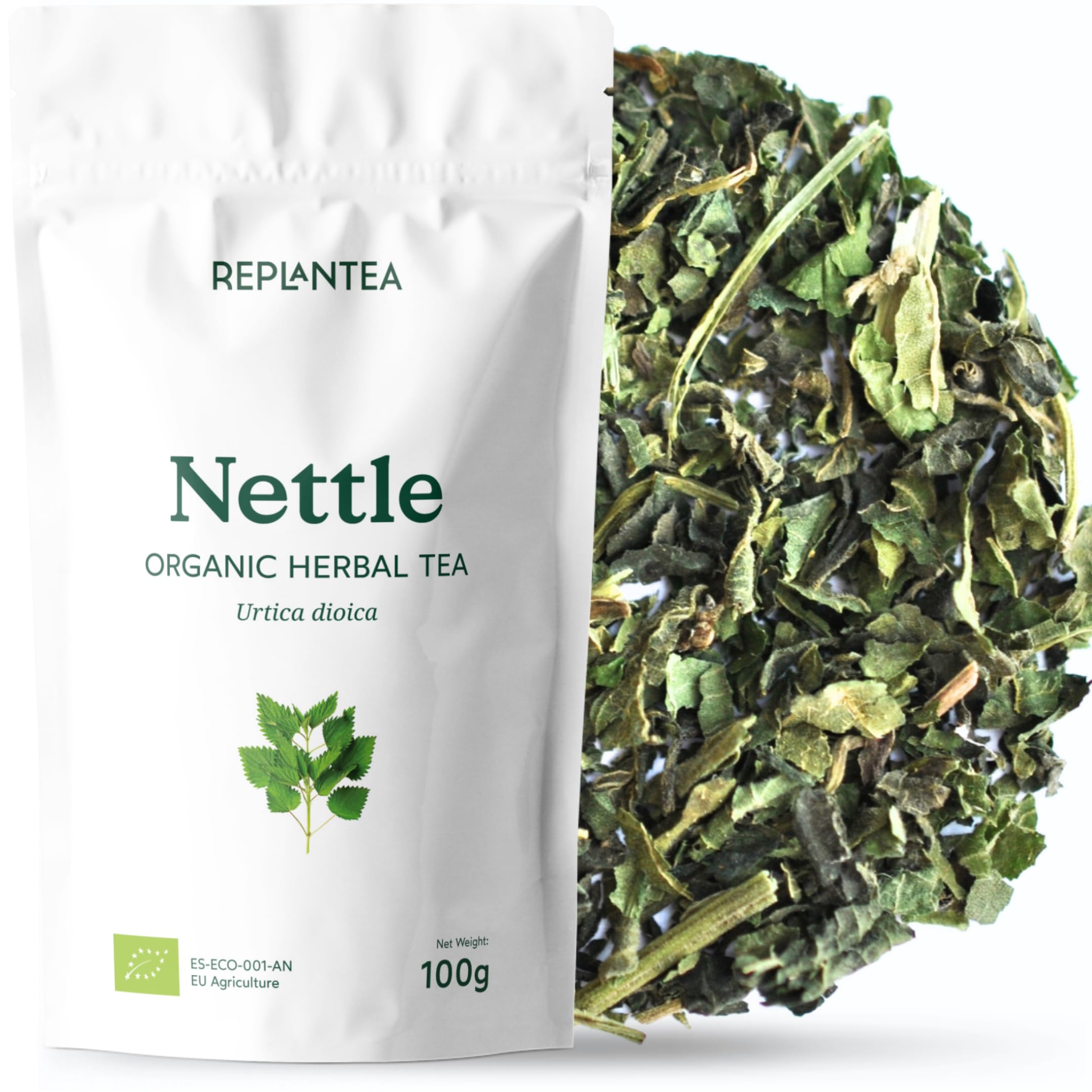 Nettle Tea Organic 100g (50 Cups) | Stinging Nettle Tea Leaf Organic Herbal Tea | Urtica Doica REPLANTEA