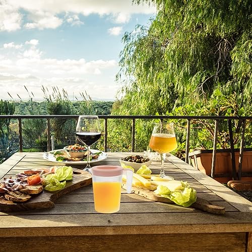 Miniatura 5 de HEMOTON Jarra de agua, recipientes de café, jarra de agua, jarra de agua, jarra de vidrio, jarra de plástico con tapa, jarra de té helado, jarra de