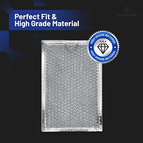 Miniatura 5 de WB06X10309 - Juego de 2 filtros de grasa de repuesto para microondas GE 910457 AH228019 EA228019 PS228019