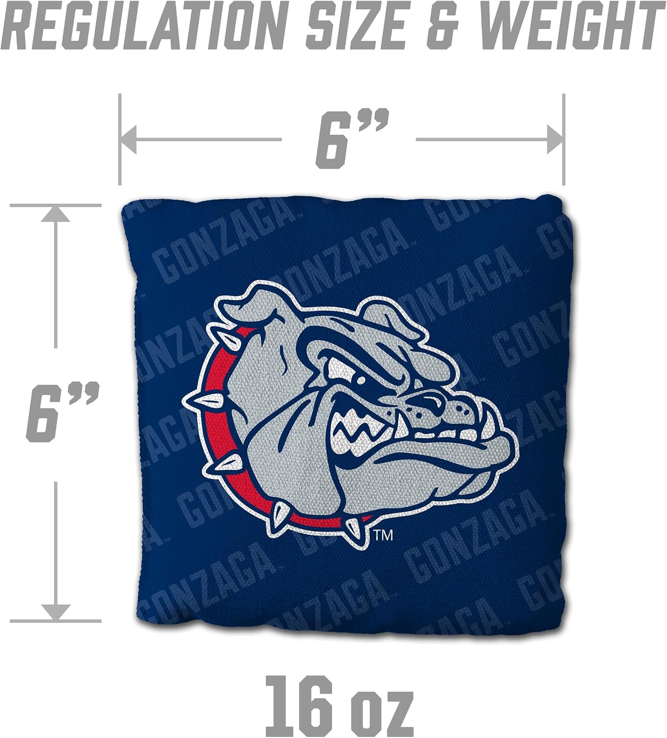 YouTheFan Officially-Licensed NCAA Set of 4 Cornhole Bags - All Weather Regulation 6” x 6” Size - 16oz Weight - Designed in USA
