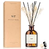 WEALD TRIBE Reed Diffuser Set for Bathroom Air Fresheners, Oil Diffuser Sticks | White Jasmine Scent 4.0 fl oz Home Fragrance with Sticks Defusers | House Bedroom Office Shelf Decor