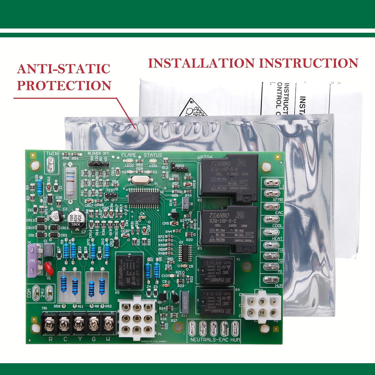 903106 Control Board, Replacement for Updated ICM2805A Furnace Control Board and 624631 Control Boards, Used for G3, G4, G5, G6, M2 and M3 Furnace Modules