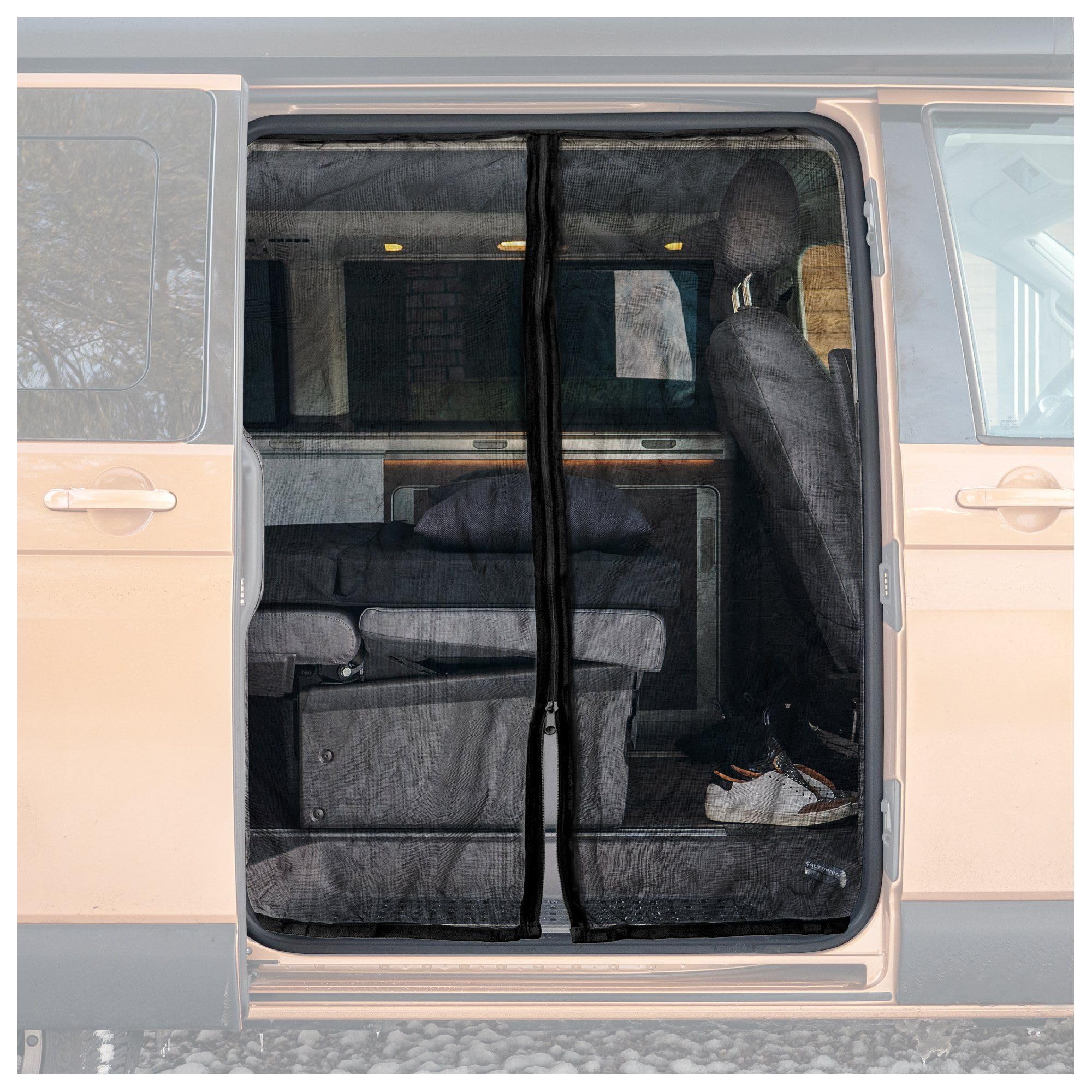 CHROMEMASTER | Magnetisches Fliegengitter für Camper, Campervan, Wohnmobil | Kompatibel mit Ford Transit Custom 2012-2023 | Moskitonetz, Schutzgitter Gegen Insekten, Ungeziefer, Mücken und Spinnen