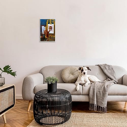 Miniatura 2 de Stupell Industries Cat Confidence Autorretrato como tigre divertido pintura de pared, 13 x 19 pulgadas