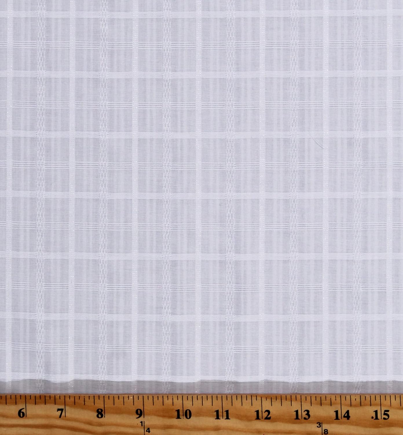 Leno Lawn Batiste Oxford White on White Sheer 45 Wide Cotton/Polyester Fabric by The Yard (D168.26)