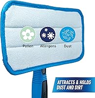 Vista 7 de Unger Kit profesional de limpieza de ventanas interiores ProClean con poste de 2 pies, herramienta de lavado con cabezal giratorio para esquinas