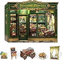 Vista 14 de CUTEBEE - Kit de rincón de libros - Juego de construcción DIY de casa en miniatura para adultos, estantería de casa en miniatura para libros