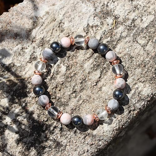 Miniatura 5 de GolbalJew Pulsera curativa para mujer, pulseras de cuentas de ansiedad, joyería de piedra curativa, pulsera de cristal para aliviar el estrés,