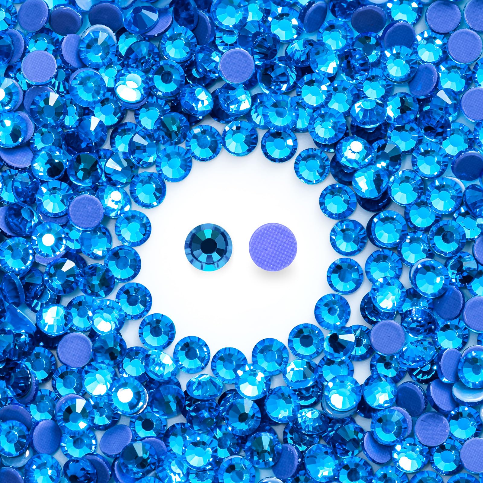 Capri Blue Hotfix Rhinestones Bulk 3000PCS SS10 (2.7-2.9mm)