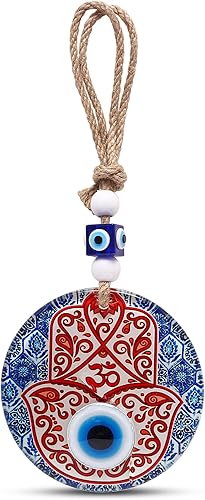 Hamsa Hand Evil Eye Decor Om Home - Colgante de pared
