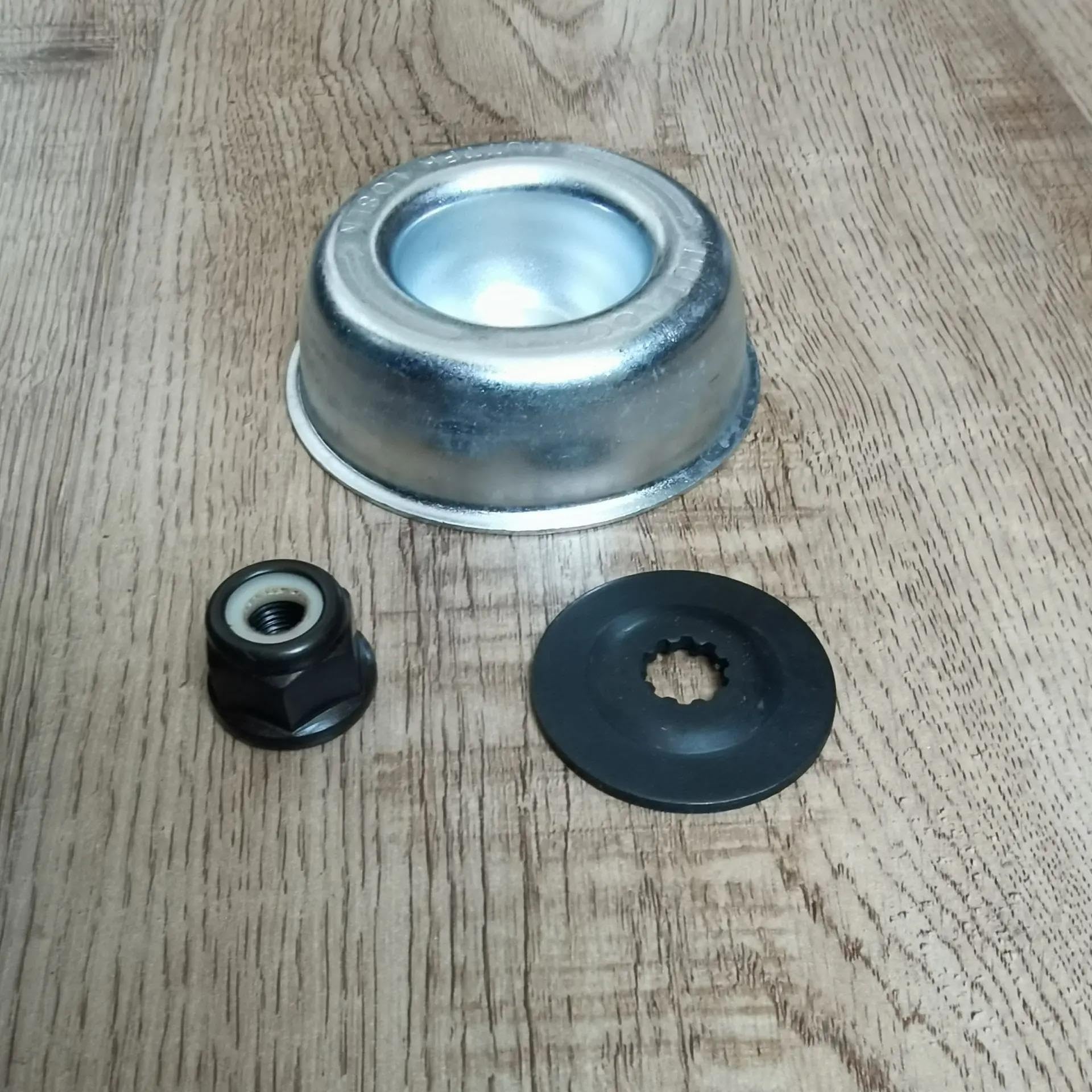 Kit de fijación Hoja Metal, Adaptador, arandela Empuje Placa Jinete para Stihl para repuestos desbrozadora FS120 FS200 FS250