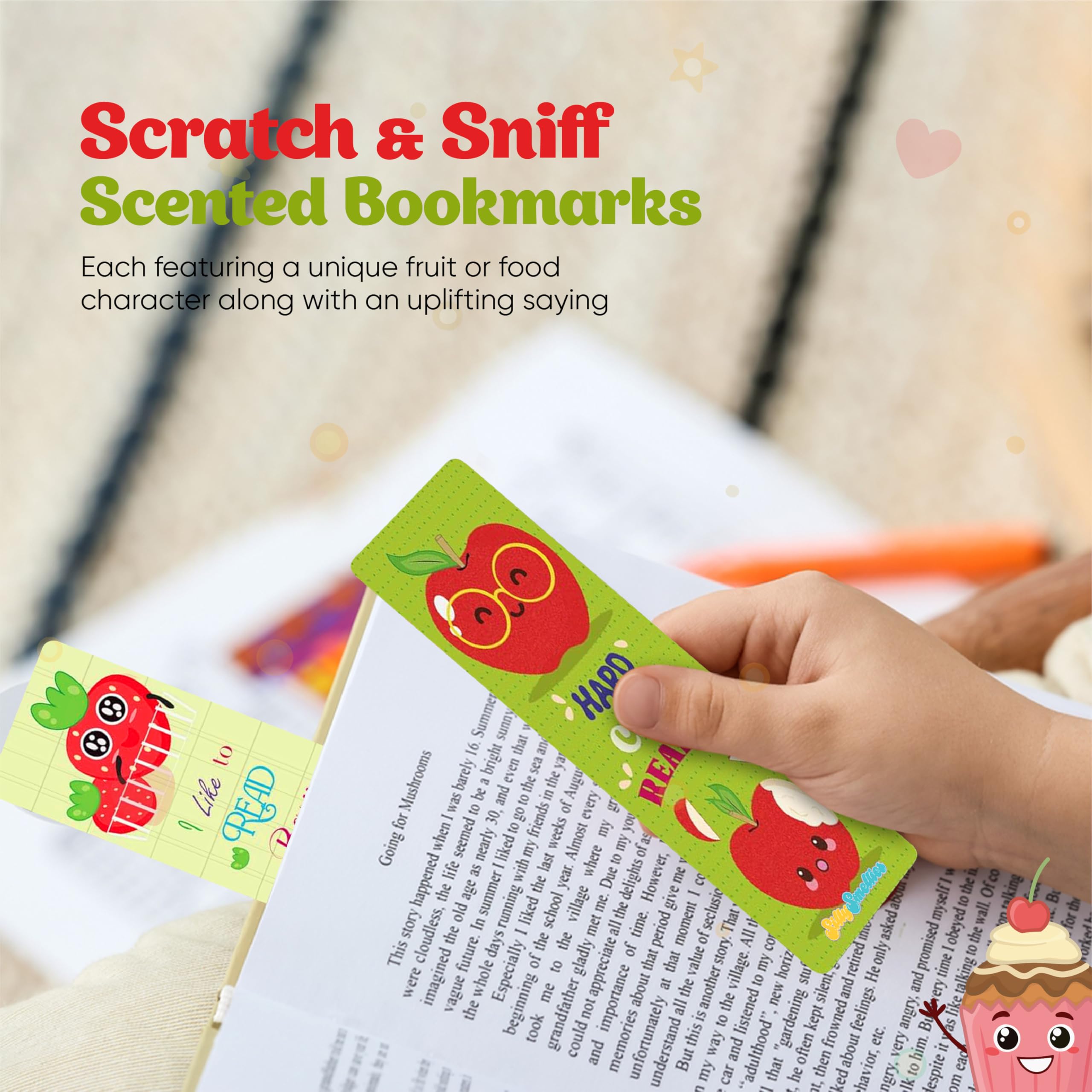 Eersida 400 Pieces Scented Bookmarks Kids Scratch And Sniff Bookmarks