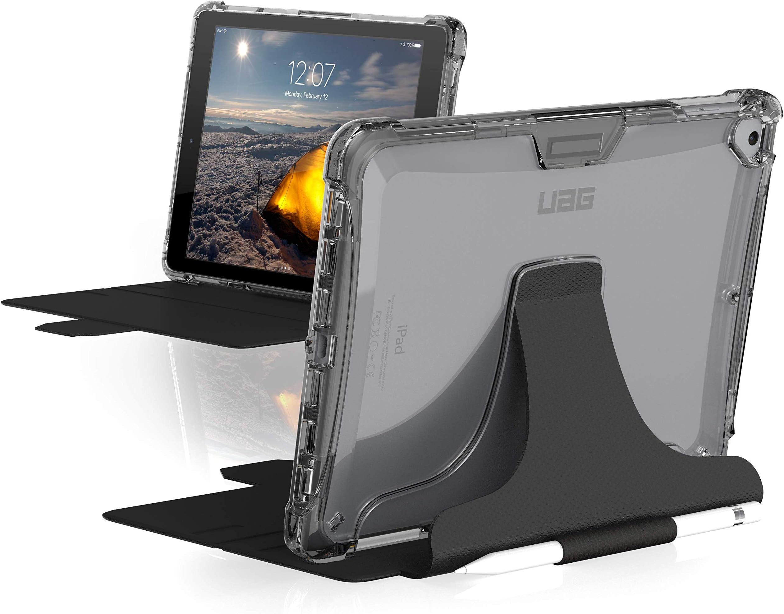 UAG iPad 9.7 (2017 5th Gen & 2018 6th Gen)/iPad Pro 9.7-inch/iPad Air/iPad Air 2 Plyo Feather-Light Rugged [Ice] Military Drop Tested Case