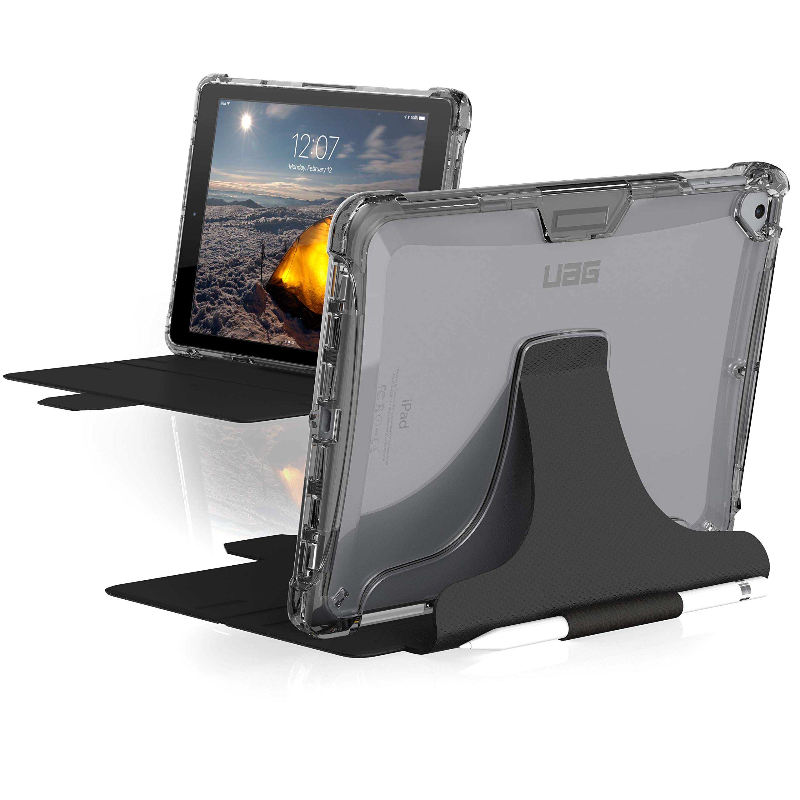 UAG iPad 9.7 (2017 5th Gen & 2018 6th Gen)/iPad Pro 9.7-inch/iPad Air/iPad Air 2 Plyo Feather-Light Rugged [Ice] Military Drop Tested Case