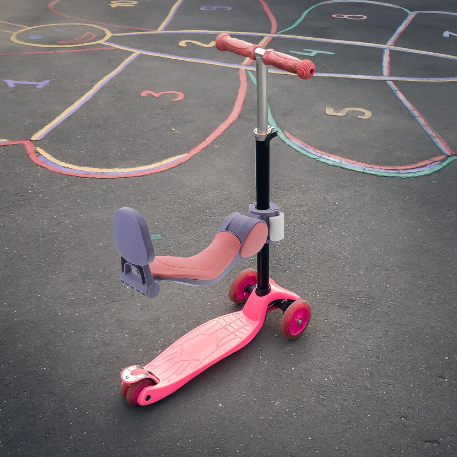Toyvian Faltbarer Sitz für Elektroroller Klappbarer Scooter-Sitz Reisen für Kleinkinder für Roller Ersatzsattel für Roller Sitzzubehör Scooter Robuste Kunststoffkonstruktion Ergonomisches
