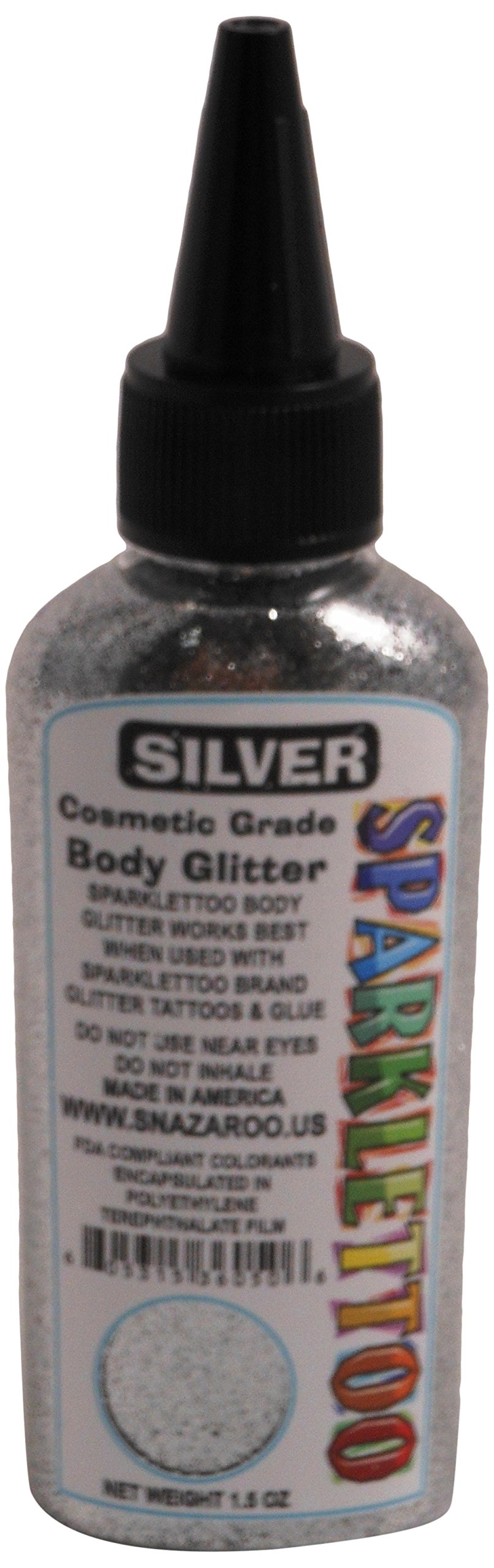Ruby Red Paint, Inc. GL-SI Glitter Face Paint, 5 oz, Silver