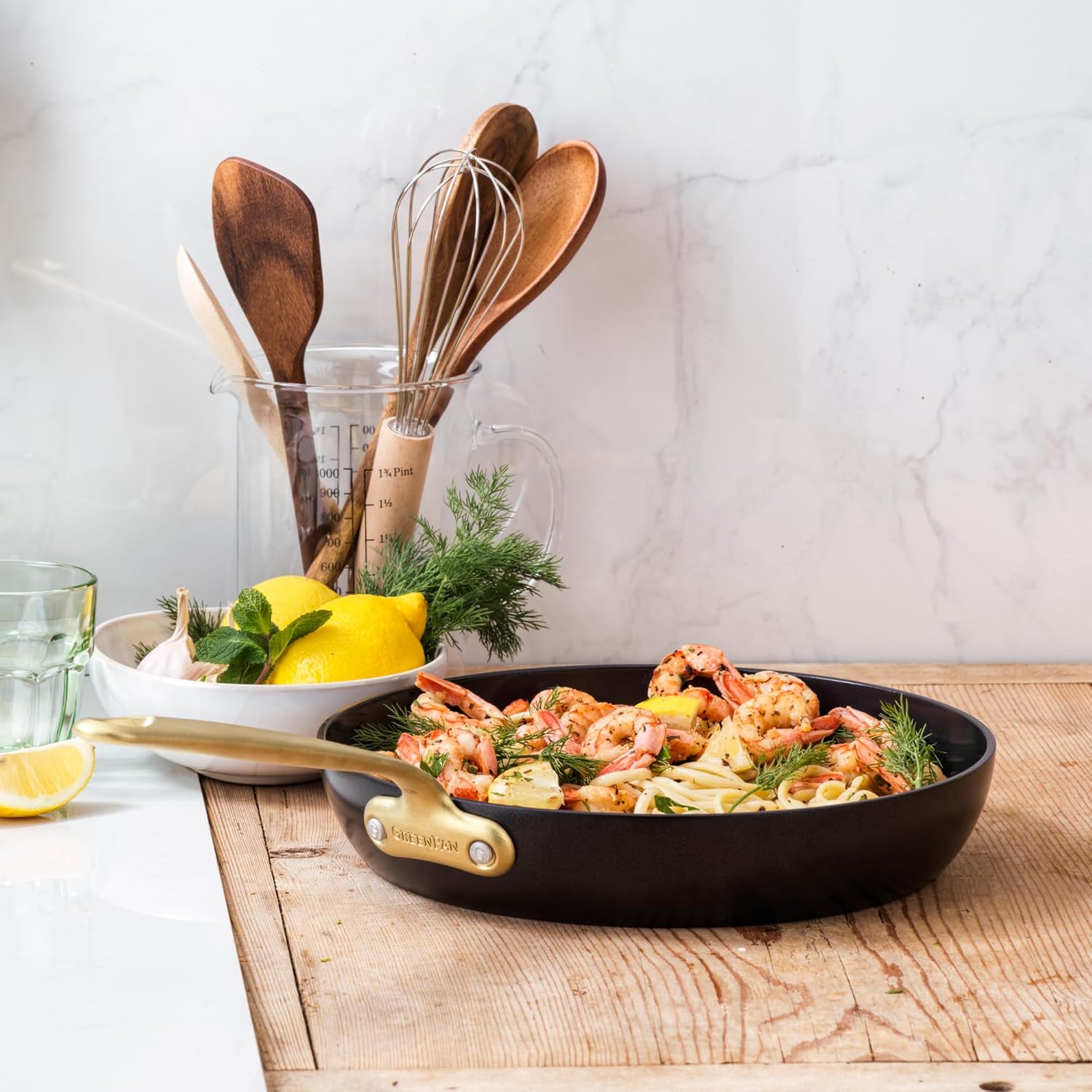 GreenPan Craft 8” 9.5” and 11” 3 Piece Frying Pan Skillet Set, Healthy Ceramic Nonstick, Non-Toxic PFAS-Free, Dishwasher Safe, Oven Safe, Black