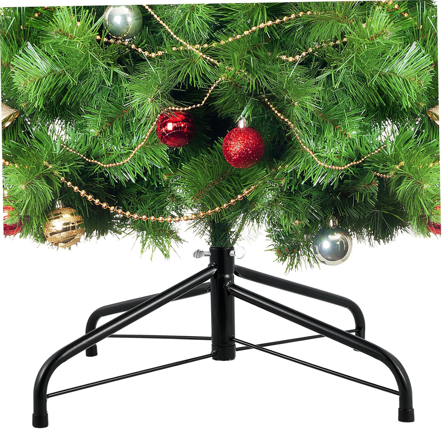 DOITOOL Christmas Tree Stand Folding Metal Iron Holder Base for Christmas Decoration Foot Artificial Tree