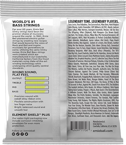 Miniatura 4 de Power Slinky Cobalt Flatwound - Cuerdas de bajo eléctrico a escala corta calibre 50-110