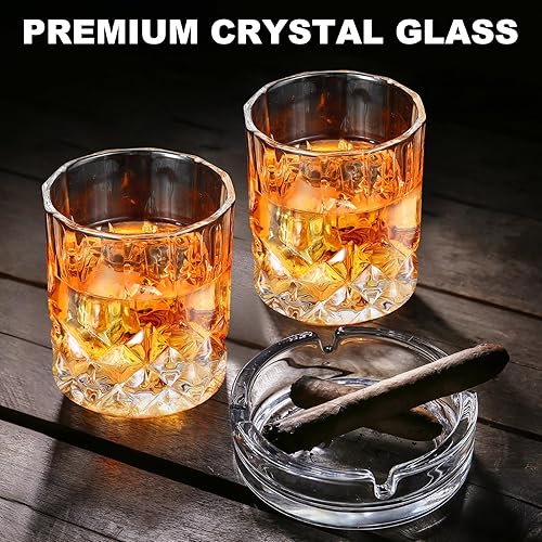Miniatura 5 de Yaomiao Vasos de whisky Old Fashioned a granel de 10 onzas, vasos de cóctel de vidrio de bourbon para whisky, licor bourbon y bebidas de cóctel,