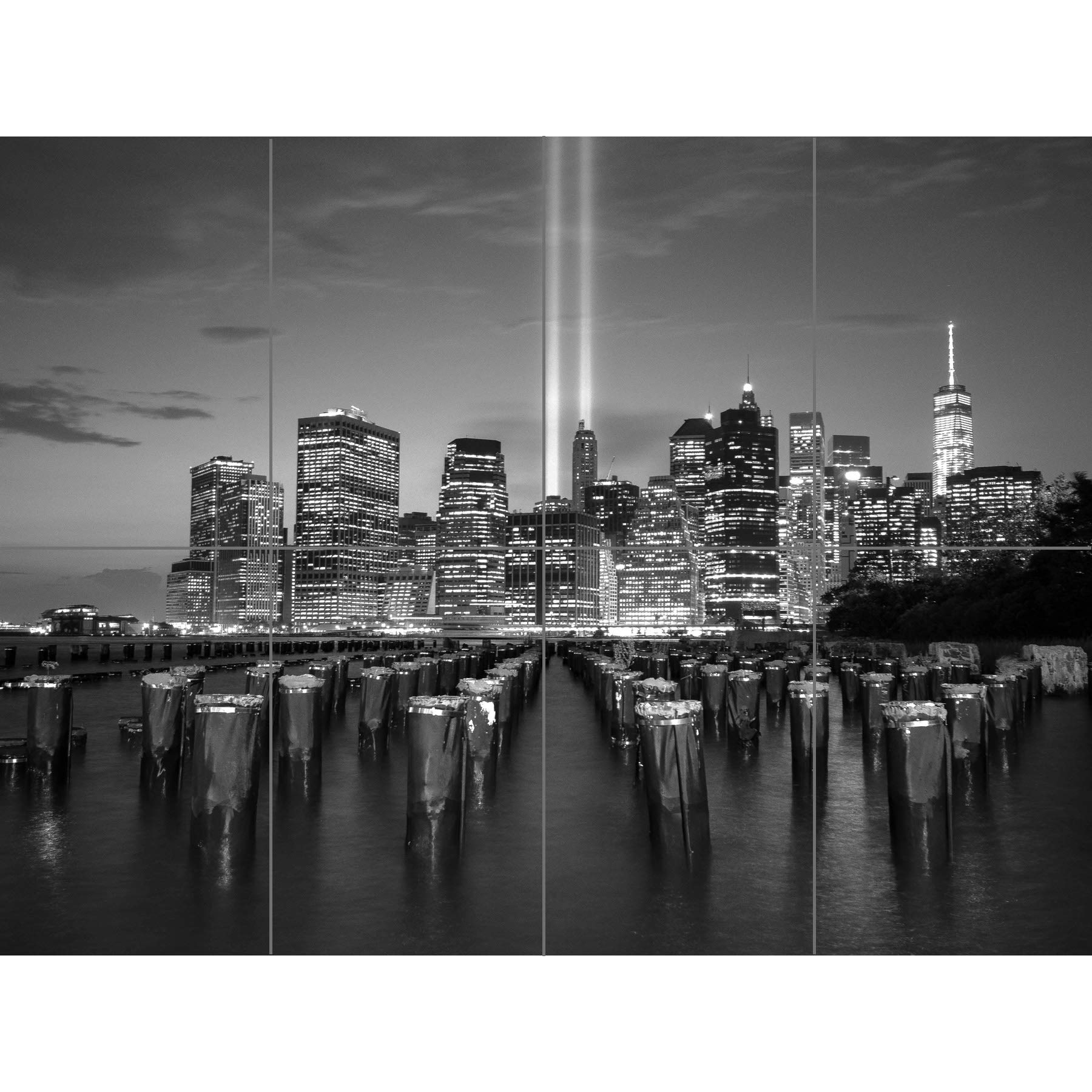 Artery8Lower Manhattan Tribute In Light XL Giant Panel Poster (8 Sections)