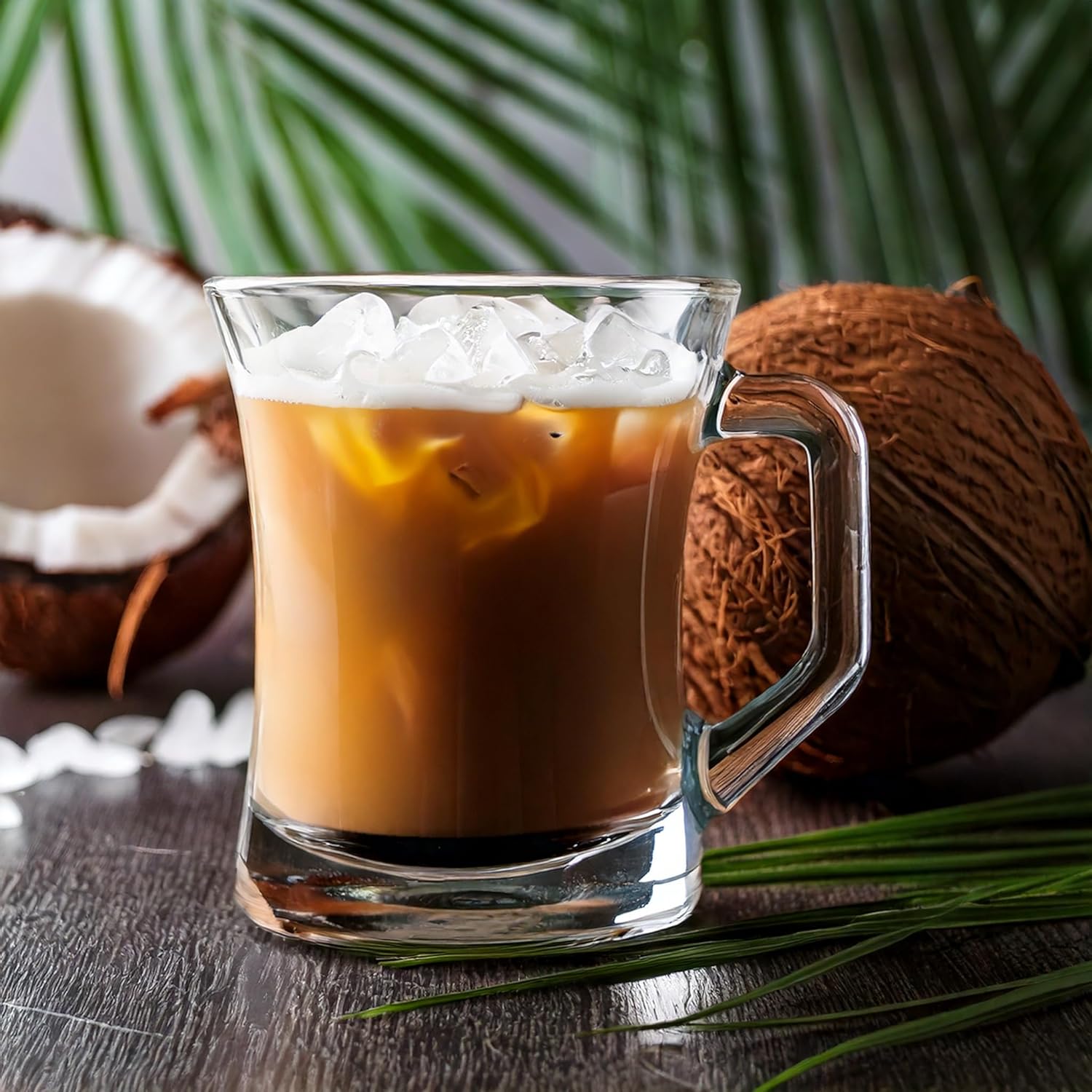 Coffee Glass Coffee Glass with Handle Tea Glasses Mug 200 ml Robust Dishwasher Safe High Gloss Transparent