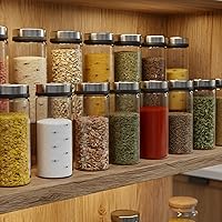 Vista 9 de Tarro de condimento con juegos de coctelera de acero inoxidable 304, salero y pimentero con agujeros ajustables para sales del Himalaya, Kosher