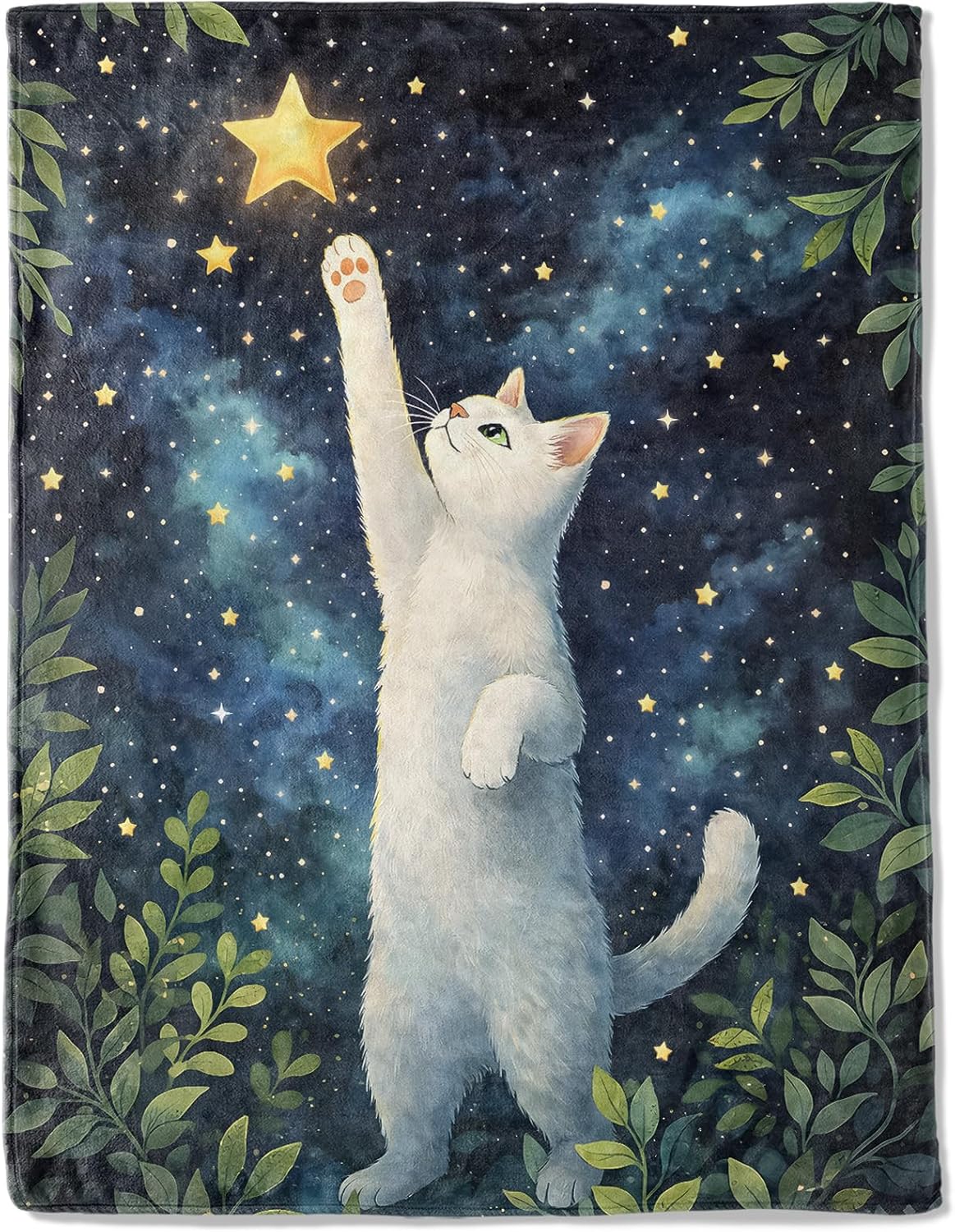 Retro Cat Fleece Throw Blanket 50x60 Inch,Vintage Black Kitten Coffee Decorative Throws,Soft Lightweight Blankets for Apartment Office Sofa Reading Chair,Cozy Gifts for Adults Teens Pet Lovers