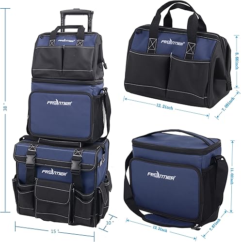 Miniatura 2 de Bolsas de herramientas portátiles de 3 piezas kit combinado de bolsa de herramientas organizador de almacenamiento de herramientas multiusos con