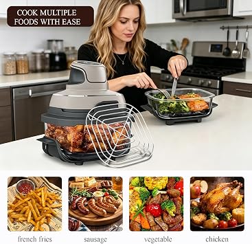 2PCS Air Fryer Crisper Rack, Compatible with Ninja Crispi FN101& Crispi Pro AS101CY, 2.5/4/6 QT & 6-CUP, Food-Grade Stainless Steel Rack Replacement Parts