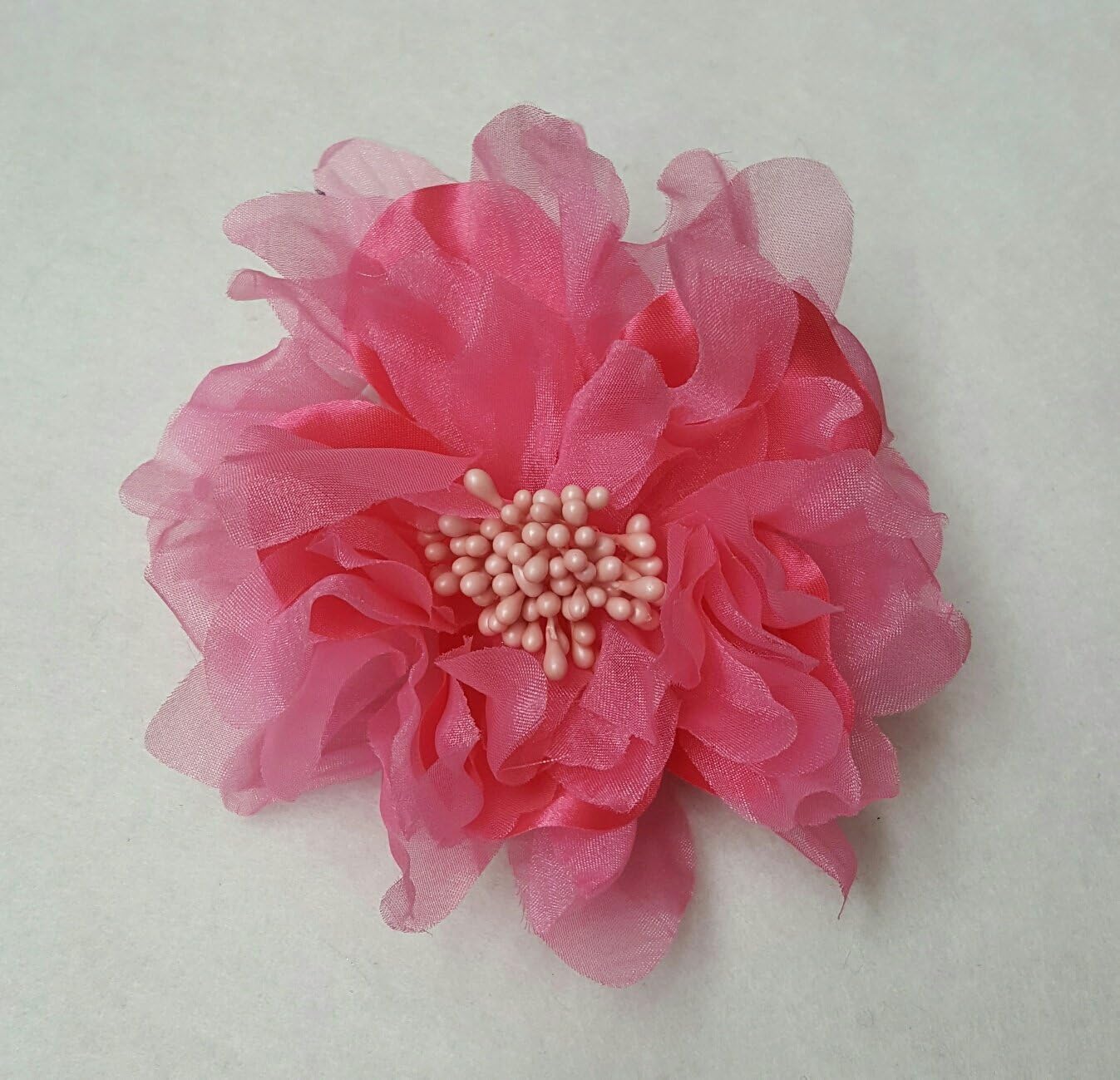Rose Poeny Flower Satin and Organza, 5'' Selling Per Piece