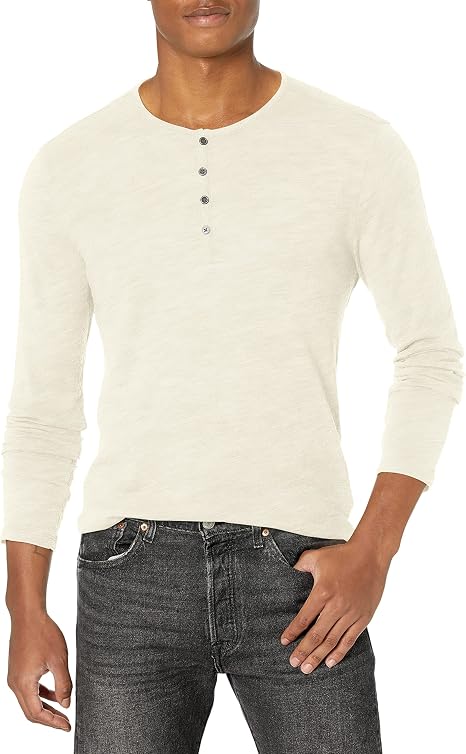 Long Sleeve with Texture Henley Shirt 