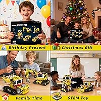 Vista 6 de 5-in-1 Programmable Robot Building Block Set for Kids Age 6 7 8 9 10 11 12-14, with APP or Remote Control & LED Display Screen, STEM Educational