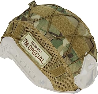 OneTigris Housse de Casque Tactique avec Patch Offert – Couvre‑Casque 500D Cordura pour PJ (Taille M/L) & Bump (Taille L/XL) – sans Casque