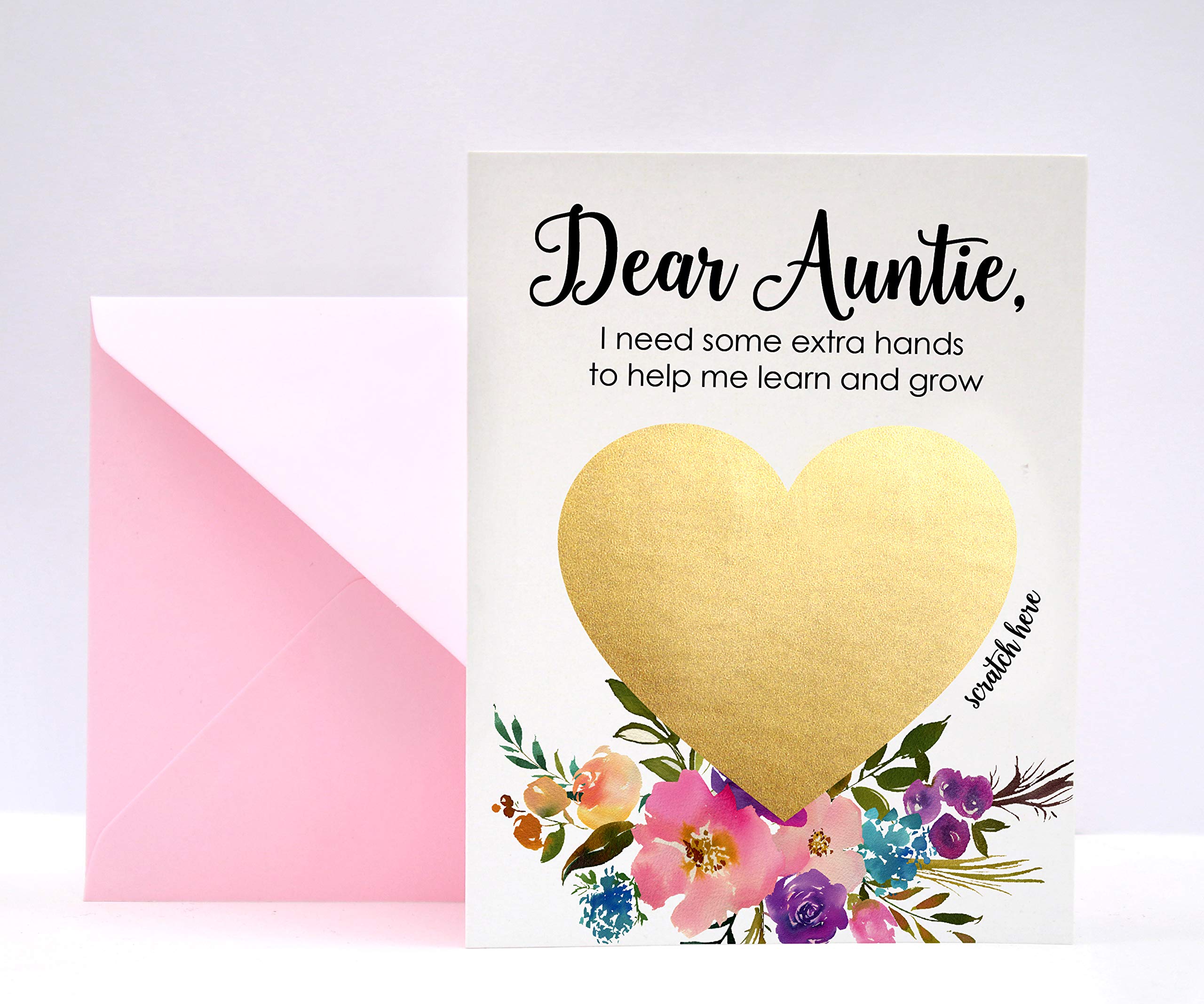 XOXOKristen Godmother Proposal Card, Baptism, Floral Design, Scratch Off Heart, Will You Be My Godmother Gift Idea