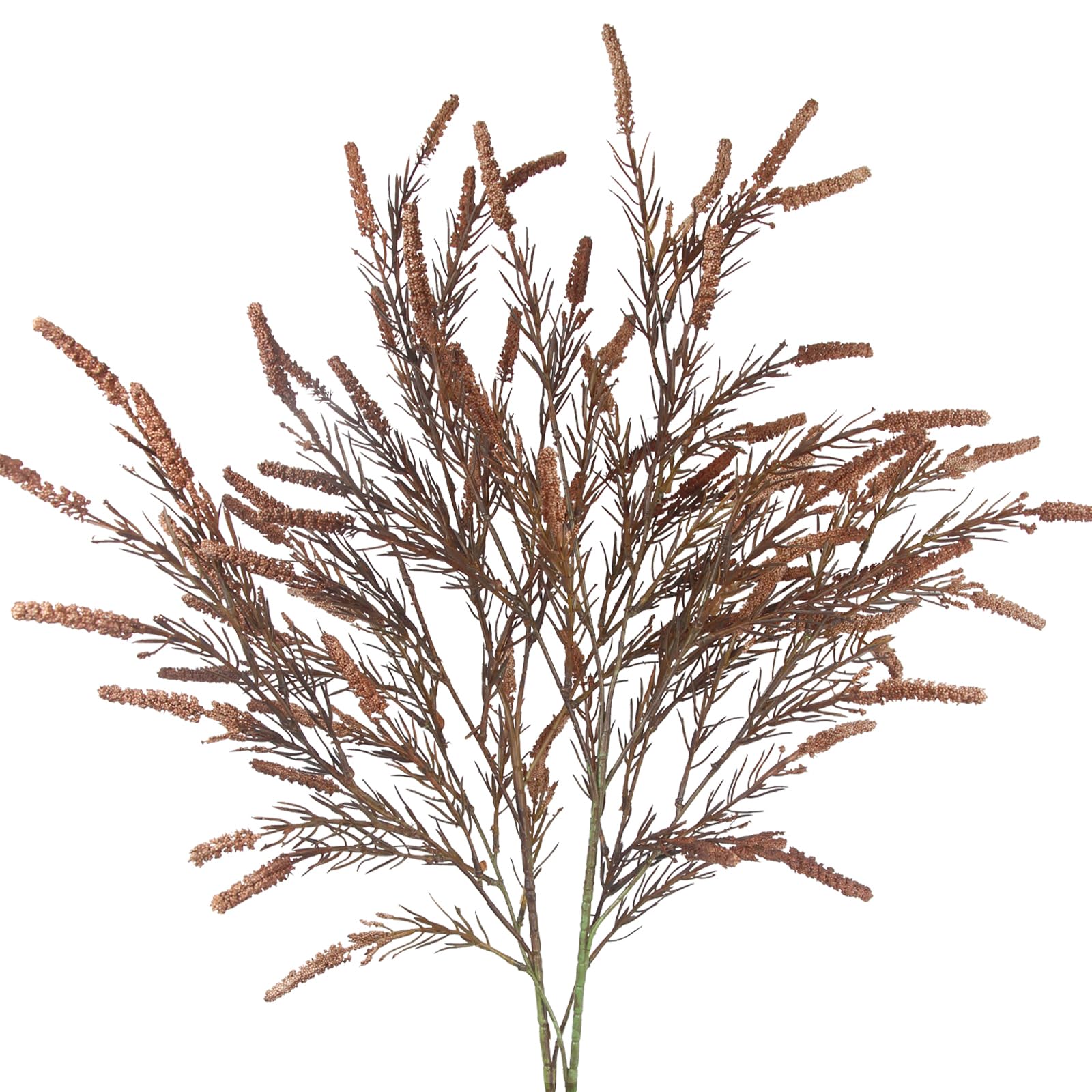 CEWUDA 2 Pcs Faux Fall Floral Stems Artificial Twigs and Branches for Vases Fall Decor 43.3" Brown Fake Greenery Stems for Vase Filler Home Table Centerpiece Wedding Autumn Harvest Floral Arrangement
