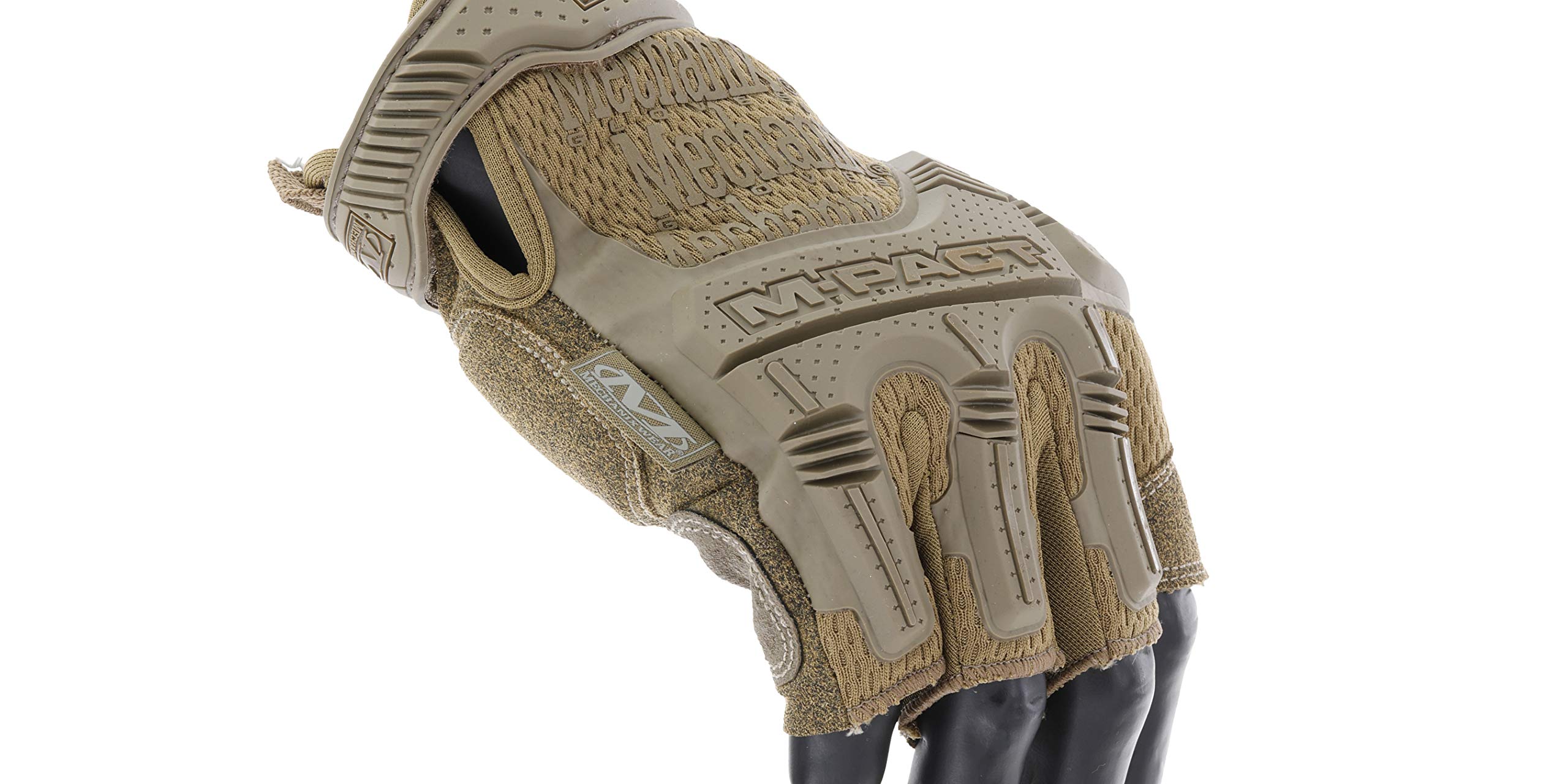 Mechanix Wear MFL-72-011 Work Gloves, M-Pact Fingerless, Coyote Brown, XL, Touchscreen Compatible, EN388:3121XP, EN13594 Compliant, Washable, Authentic Japanese Product
