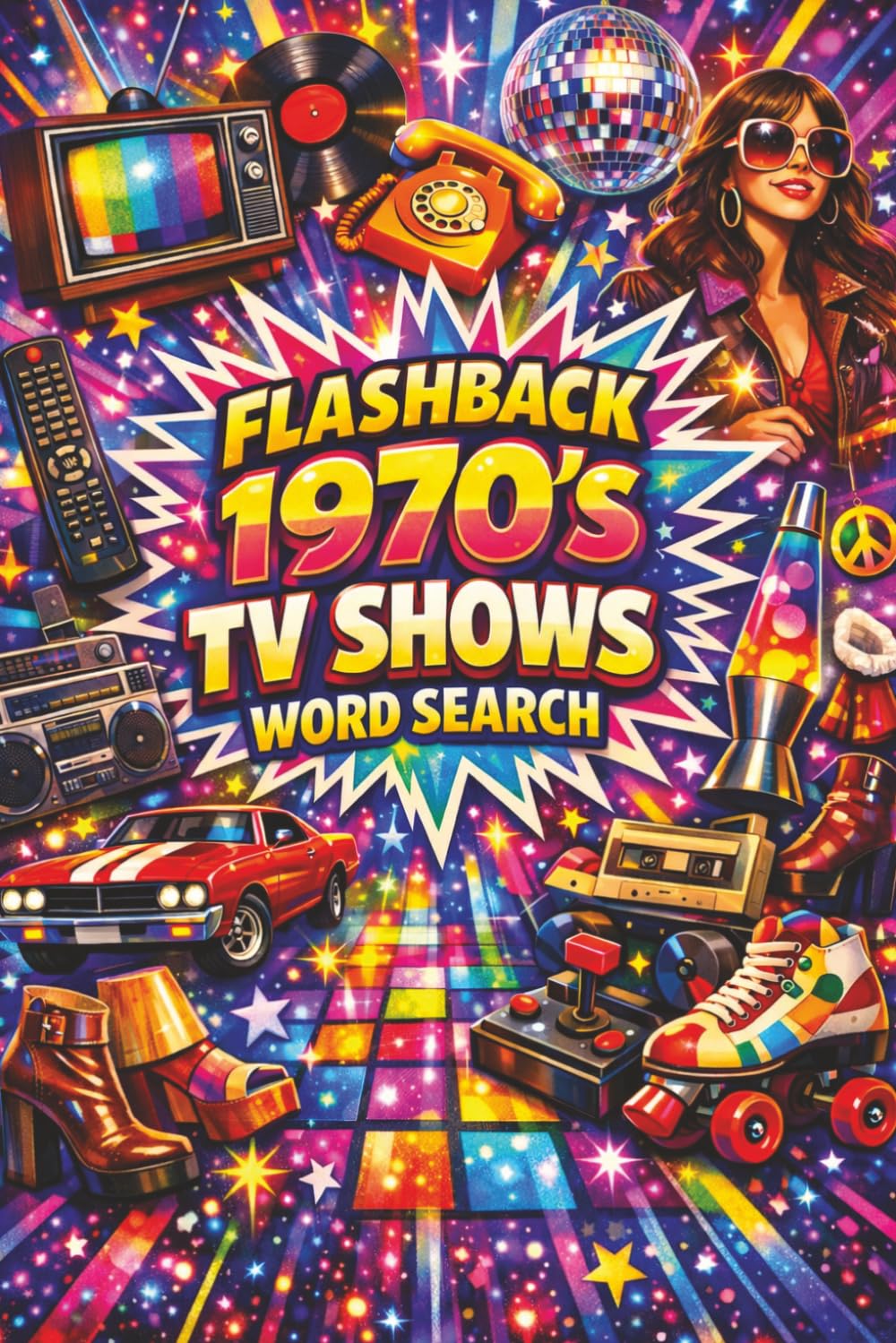Flashback 1970s TV Shows Word Search: Baby Boomer and Gen X Puzzles, 70s TV Trivia Games, Retro Nostalgia Gifts (Retro Word Search Series)
