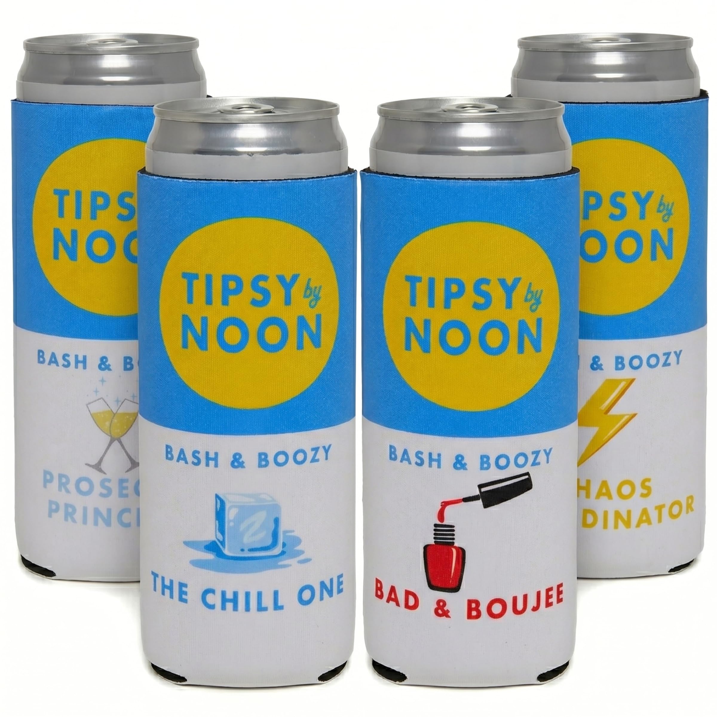 Slim Can Cooler - Tipsy by Noon - 4 Pack