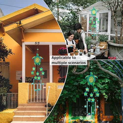 Miniatura 5 de Campanillas de viento de tortuga marina regalo conmemorativo para mamá, decoración de jardín al aire libre, regalo para amantes de las tortug