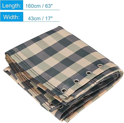 Miniatura 2 de PATIKIL Tela de repuesto para silla de gravedad, tela antigravedad, patrón cuadrado, herramienta de reparación para patio, campamento, al aire