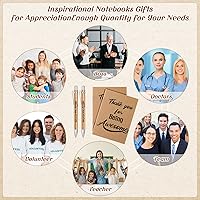 Vista 4 de Ctosree 48 piezas de regalos de regreso a clases, bloc de notas de agradecimiento universitario con bolígrafo de bambú, bloc de notas motivacional