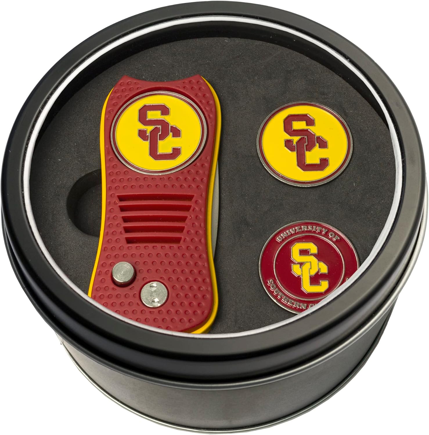Team Golf NCAA Adult-Unisex Tin Gift Set with Retractable Divot Tool and 2 Ball Markers
