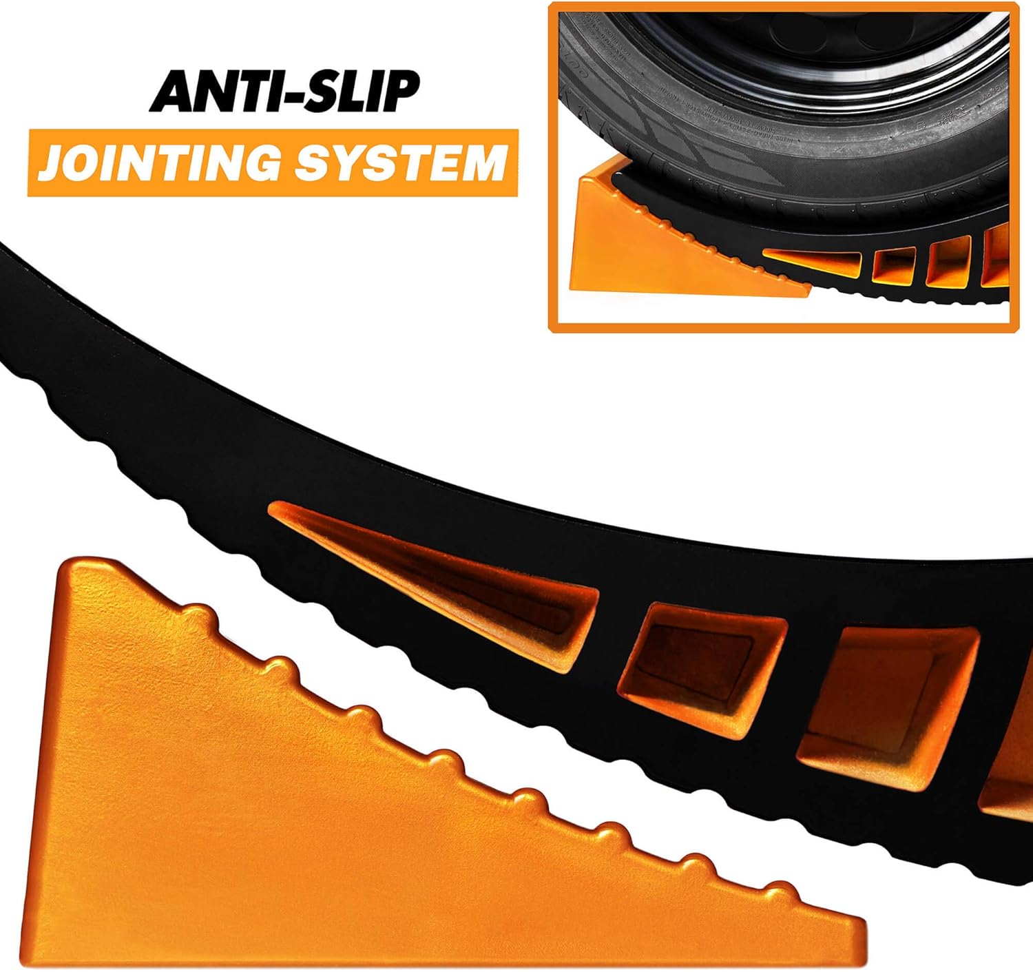 CARMTEK Camper Leveler Kit - Curved RV Levelers with Camper Wheel Chocks for Travel Trailers | Faster Camper Leveling Than RV Leveling Blocks (2 Pack) : Automotive