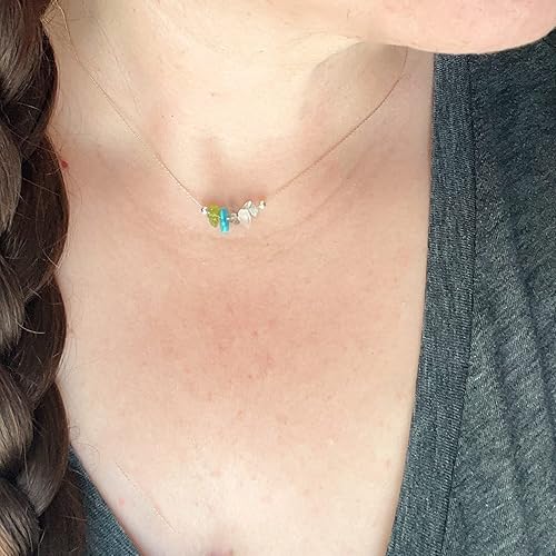 Miniatura 3 de Gargantilla de piedra natural con signo del zodiaco para mujer, collar de cristales crudos del zodiaco, horóscopo, piedras preciosas curativas,